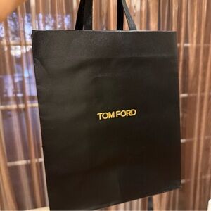 Tom Ford Black and 3 d gold letter luxury collection gift Bag.